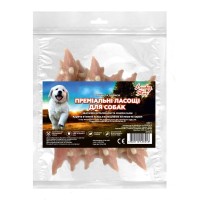 Ласощі для собак Lucky Star Куряче в'ялене м'ясо з кальцієвою кісткою та сиром 500 г (4820112458218)