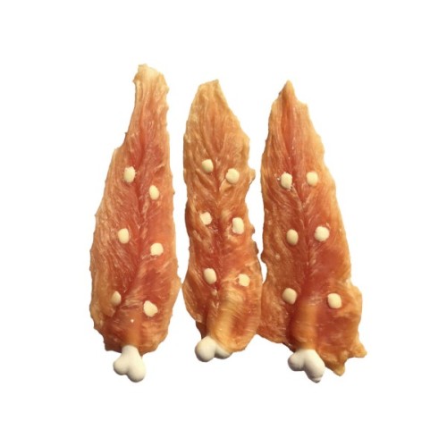 Ласощі для собак Lucky Star Куряче в'ялене м'ясо з кальцієвою кісткою та сиром 500 г (4820112458218)