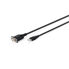 Кабель для передачі даних USB 2.0 AM to COM 1.8m DB9 RS232 FT232RNL black Digitus (DA-70172)