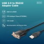 Кабель для передачі даних USB 2.0 AM to COM 1.8m DB9 RS232 FT232RNL black Digitus (DA-70172)