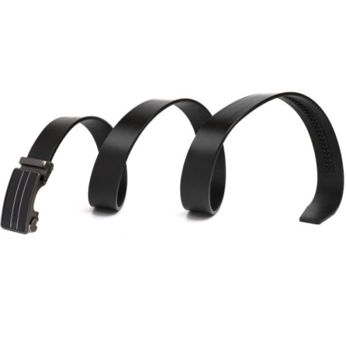 Ремінь Vintage Чоловічий зі смужками на пряжці Чорний (20334)