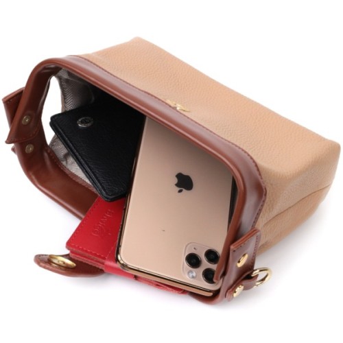 Сумка Vintage З натуральної шкіри Бежева (22423)