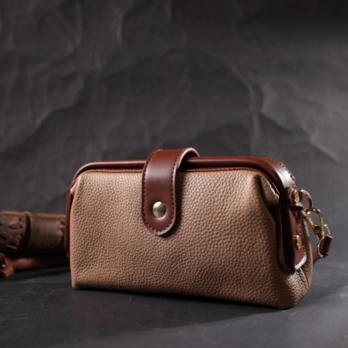 Сумка Vintage З натуральної шкіри Бежева (22423)