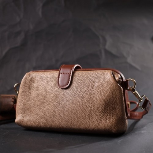 Сумка Vintage З натуральної шкіри Бежева (22423)