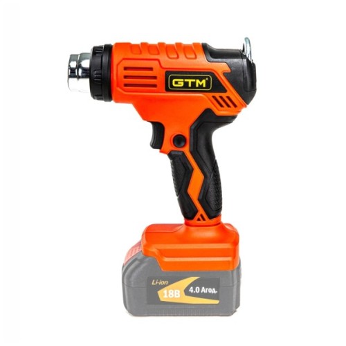 Будівельний фен GTM HGC18/550, 18V, 350/550С, 160/200л/хв (без АКБ та ЗП) (HGC18/550_BARE TOOL)