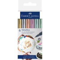 Набір маркерів Faber-Castell тонких металіків для декорування Metallics Marker M (1,5 мм) 12 кольорів (30353)
