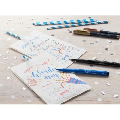 Набір маркерів Faber-Castell тонких металіків для декорування Metallics Marker M (1,5 мм) 12 кольорів (30353)
