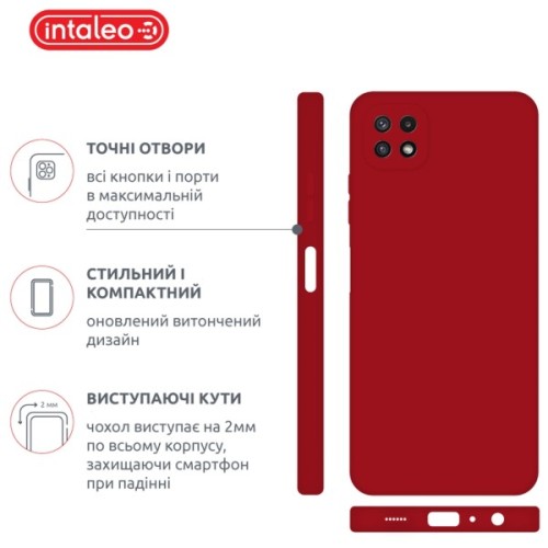 Чохол до мобільного телефона Intaleo SoftShell Samsung Galaxy A22 5G Red (1283126557965)