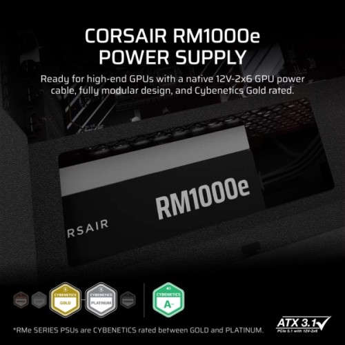 Блок живлення Corsair 1000W RM1000e (CP-9020297-EU)