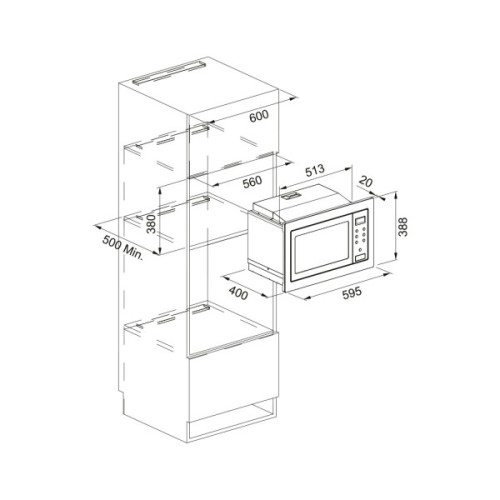 Мікрохвильова піч Franke Smart FSM 25 MW XS (131.0627.471)