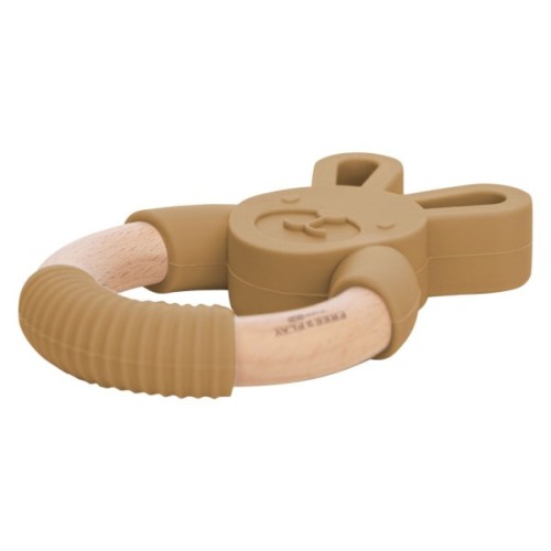 Прорізувач FreeON силіконовий зайчик, охра (49492)