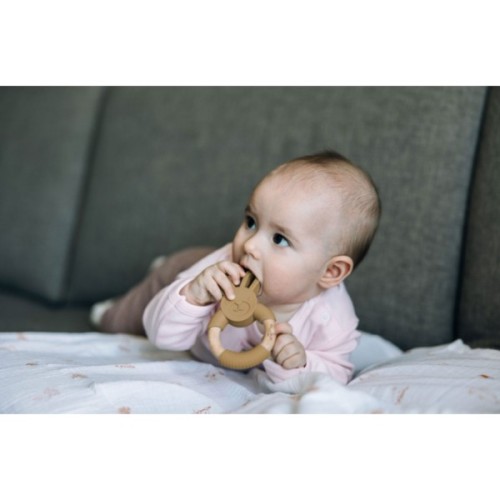 Прорізувач FreeON силіконовий зайчик, охра (49492)