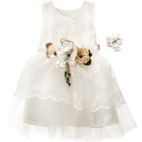 Плаття дитяче Tivido святкове з прикрасою (2135-104G-cream)
