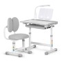 Парта зі стільцем Evo-kids (стол+стул+полка+лампа) Gray (BD-20 G)