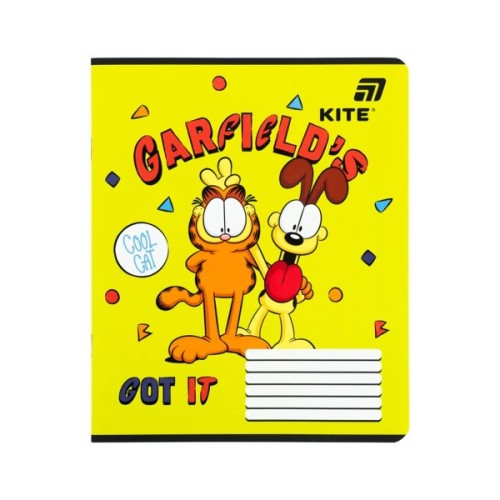 Зошит Kite Garfield, 12 аркушів, лінія (GF26-234)