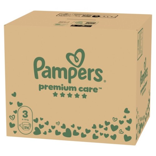 Підгузки Pampers Premium Care Розмір 3 (6-10 кг) 216 шт (8006530223539)