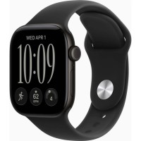 Смарт-годинник Apple Watch Series 12 GPS 42mm Black Aluminium Case with Black Sport Band - S/M (MJEA4RK/A)