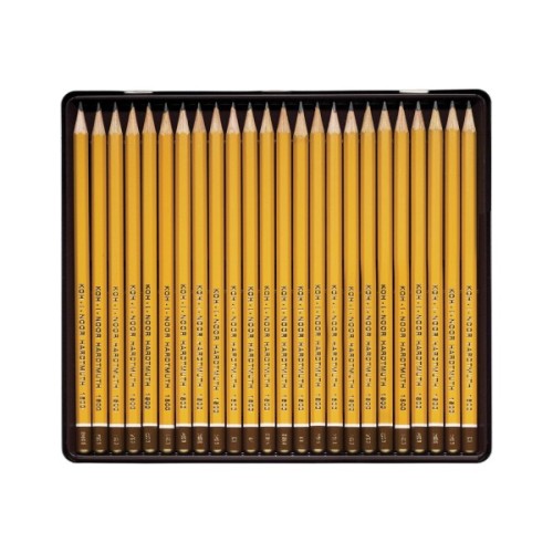 Олівець графітний Koh-i-Noor Набір 8В-10Н металевий пенал 24 шт (1504)