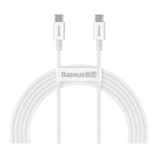 Дата кабель USB-C to USB-C 2.0m 100W white Baseus (CATYS-C02)
