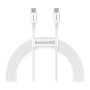 Дата кабель USB-C to USB-C 2.0m 100W white Baseus (CATYS-C02)