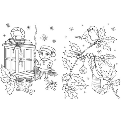 Книга Велика книга розмальовок. Різдво - Ю.В. Каспарова Ранок (9789667617592)