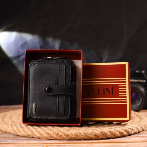 Портмоне Canpellini З натуральної шкіри Чорне (21492)