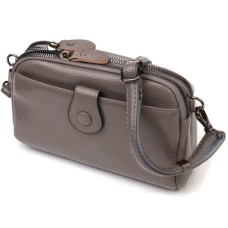 Сумка Vintage З натуральної шкіри Сіра (22099)