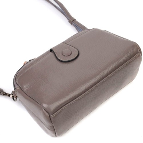 Сумка Vintage З натуральної шкіри Сіра (22099)