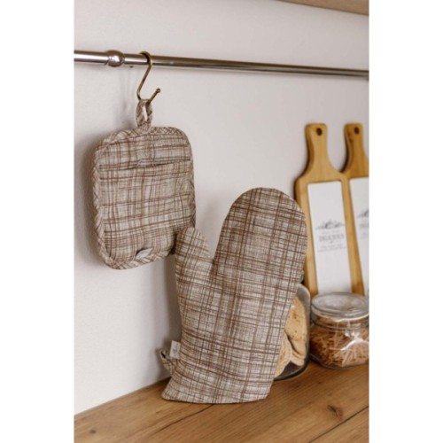 Кухонна прихватка Прованс Рукавичка Тереза клітинка 32х16 (034538)