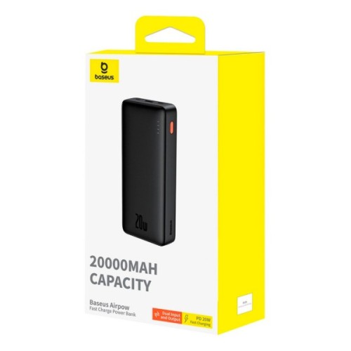 Батарея універсальна Baseus Airpow 20000mAh 20W PD/3.0, QC/3.0, black (P10022804113-00)