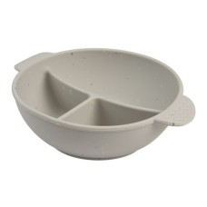 Тарілка дитяча Canpol babies DOTS силіконова на присосці з секціями, сіра (51/403_grey)