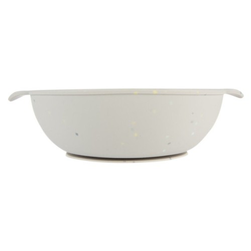 Тарілка дитяча Canpol babies DOTS силіконова на присосці з секціями, сіра (51/403_grey)