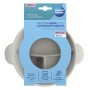 Тарілка дитяча Canpol babies DOTS силіконова на присосці з секціями, сіра (51/403_grey)