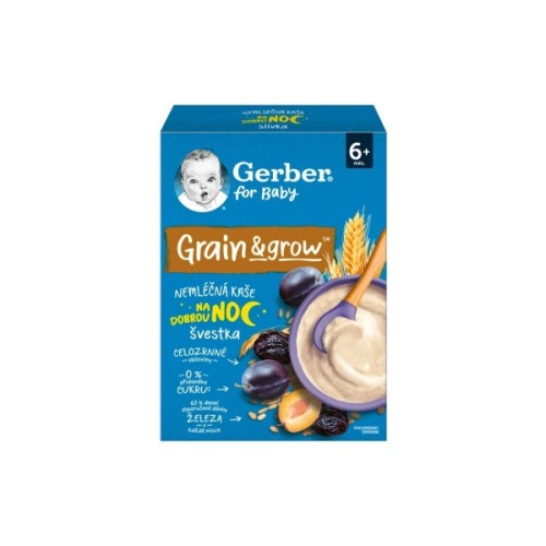 Дитяча каша Gerber Безмолочна вівсяно-пшенична з чорносливом з 6 місяців 200 г (1100428)