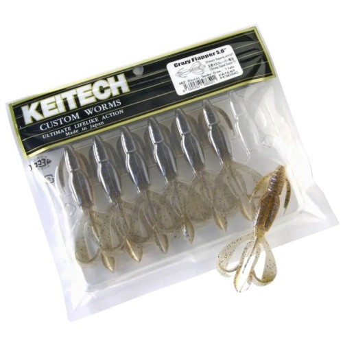 Силікон рибальський Keitech Crazy Flapper 2" (8 шт/уп) EA22 electric silver shi (1551.14.67)