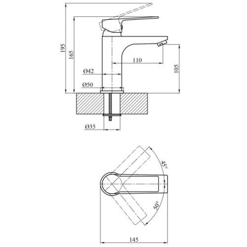 Змішувач Agua Merida-C011 (CV035431)