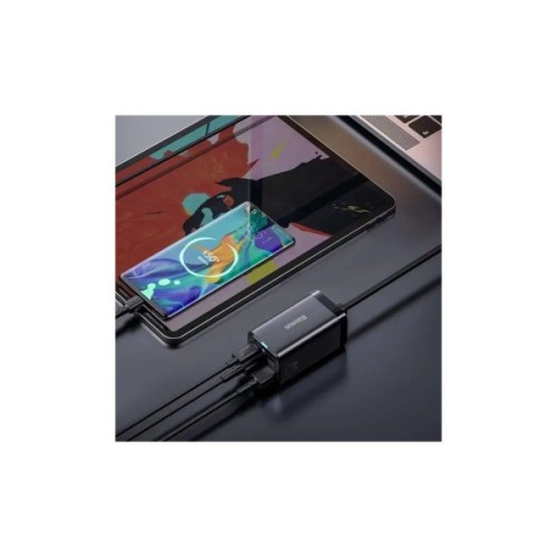 Зарядний пристрій Baseus 2xUSB-C 65W + 2xUSB GaN + cable USB-C to USB-C 100W 1.0m black (CCGP040101)