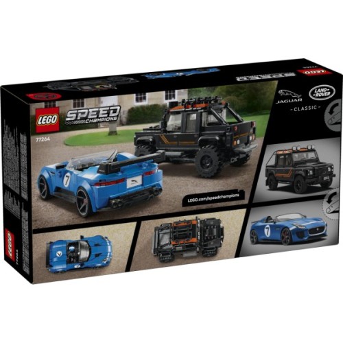 Конструктор LEGO Speed Champions Jaguar Project 7 та Land Rover Defender (77264)