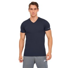 Футболка Kappa T-shirt Mezza Manica Scollo V K1316 BluNavy темно-синій L (8016279702493)