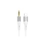 Кабель мультимедійний Lightning to 3.5mm M 1.0m silicone UPA22 white HOCO (6931474769480)