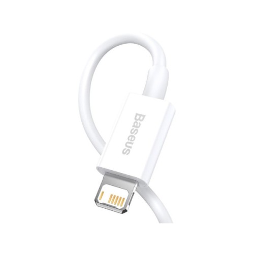 Дата кабель USB 2.0 AM to Lightning 1.0m 2.4A white Baseus (CALYS-A02)