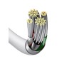 Дата кабель USB 2.0 AM to Lightning 1.0m 2.4A white Baseus (CALYS-A02)