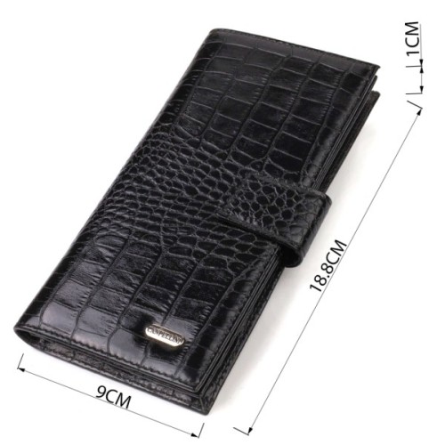 Гаманець Canpellini З натуральної шкіри Чорний (21914)