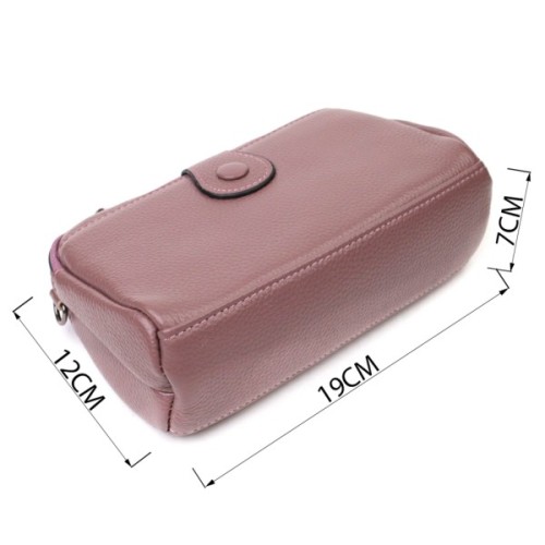 Сумка Vintage З натуральної шкіри Пудрова (22126)