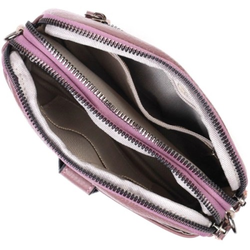 Сумка Vintage З натуральної шкіри Пудрова (22126)