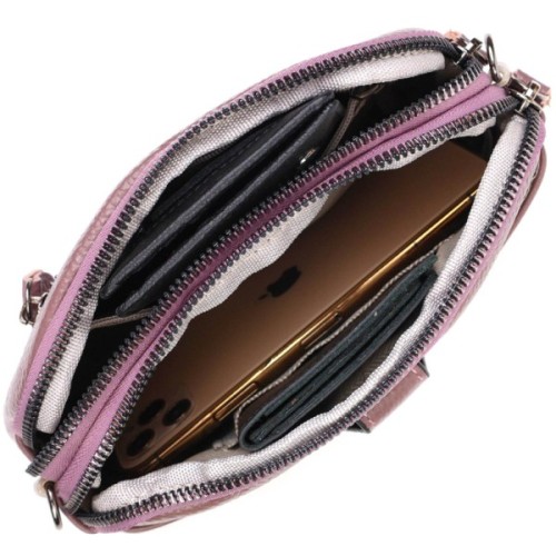 Сумка Vintage З натуральної шкіри Пудрова (22126)