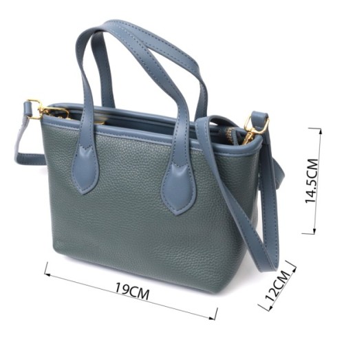 Сумка Vintage З натуральної шкіри Блакитна (22282)