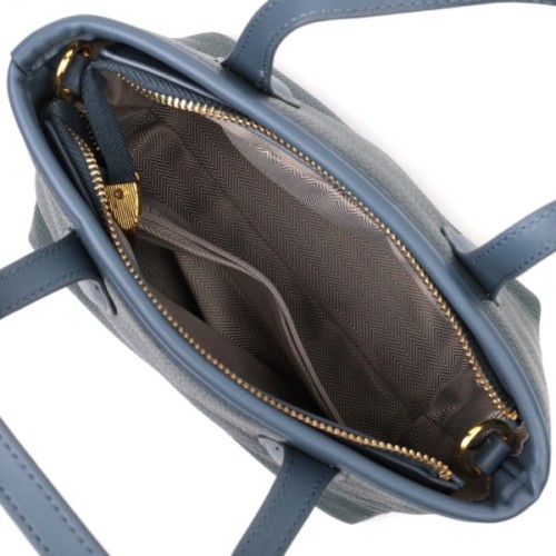 Сумка Vintage З натуральної шкіри Блакитна (22282)