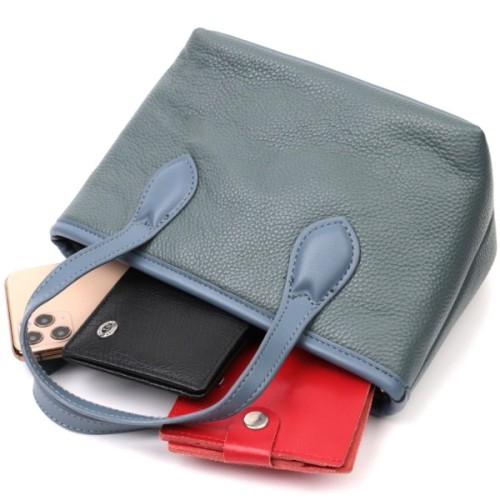 Сумка Vintage З натуральної шкіри Блакитна (22282)