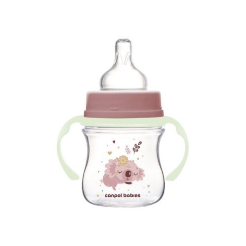 Пляшечка для годування Canpol babies Easystart Sleepy Koala 120 мл рожева (35/236_pin)